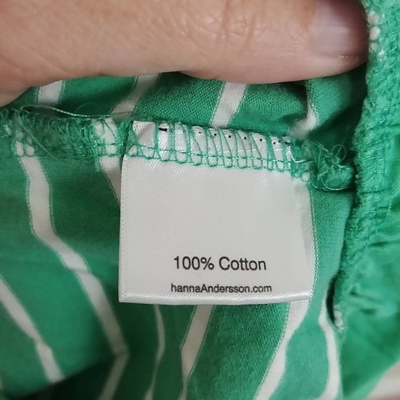 Hanna Andersson Cotton Peplum Top Back Zip 12 #L11 - Picture 6 of 8